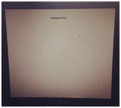 The blank screen